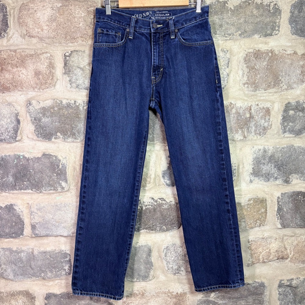 Old Navy Regular Fit Dark Wash Straight Leg Blue Jeans 30x30 Classic Normcore